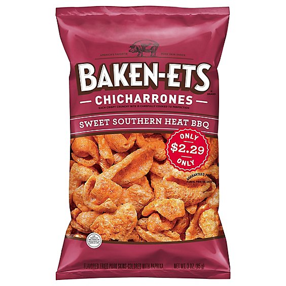 Baken-Ets Sweet Southern Heat Pork Skins Plastic Bag - 3 Oz