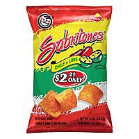 Sabritones Chile & Lime Puffed Wheat Snacks Plastic Bag - 4 Oz - Image 3