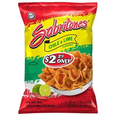 Sabritones Chile & Lime Puffed Wheat Snacks Plastic Bag - 4 Oz - Image 3