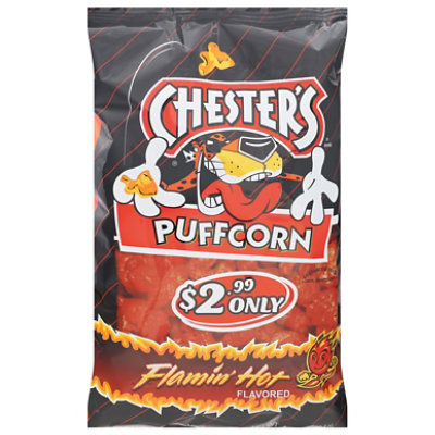 CHESTERS Puffcorn Flamin Hot - 4.25 Oz - Image 3