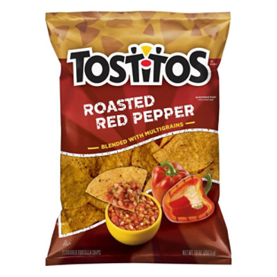Tostitos Roasted Red Pepper Tortilla Chips Plastic Bag - 10 Oz