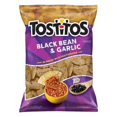 Tostitos Tortilla Chps Blk Bean & Garlic - 10 Oz