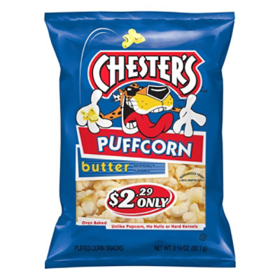Chesters Puffcorn Butter Puffered Corn - 3.25 Oz