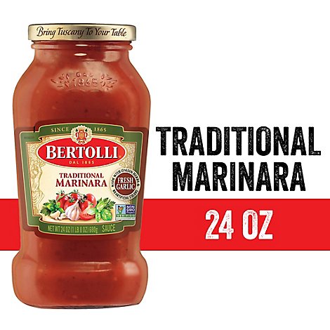 Bertolli Pasta Sauce Organic Traditional Marinara Jar - 24 Oz