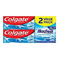 Colgate Max Fresh Toothpaste with Mini Breath Strips Cool Mint - 2-6 Oz