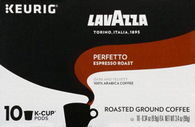 LavAzza Coffee K-Cup Pods Espresso Roast Perfetto Box - 10-0.34 Oz - Image 2