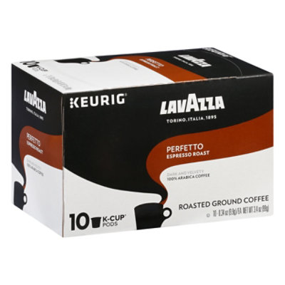 Lavazza Espresso Ground Coffee K-Cup Pods, 0.41 oz, 10 count