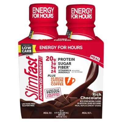 Slimfast Advanced Energy Rich Chocolate - 4-11 Fl. Oz. - Image 1