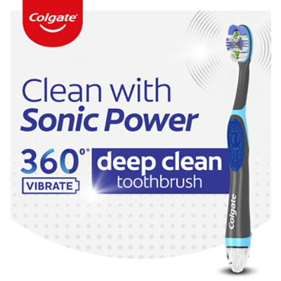 Colgate 360 Total Advanced Floss Tip Sonic Powered Vibrating Toothbrush Soft - Each - Image 2