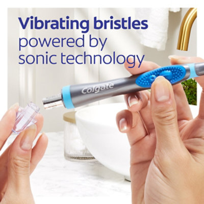 Colgate 360 Total Advanced Floss Tip Sonic Powered Vibrating Toothbrush Soft - Each - Image 5