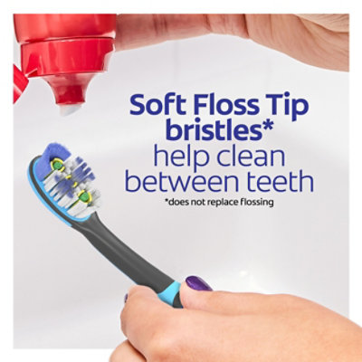 Colgate 360 Total Advanced Floss Tip Sonic Powered Vibrating Toothbrush Soft - Each - Image 3