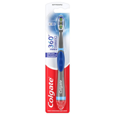 Colgate 360 Total Advanced Floss Tip Sonic Powered Vibrating Toothbrush Soft - Each