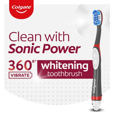 Colgate 360 Optic White Sonic Powered Soft Toothbrush with Tongue and Cheek Cleaner - Each - Image 2