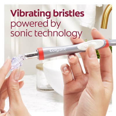 Colgate 360 Optic White Sonic Powered Soft Toothbrush with Tongue and Cheek Cleaner - Each - Image 5