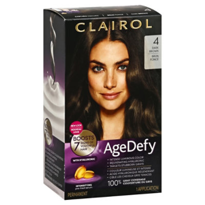 Clairol Age Defy Hair Clr Dk Brn 4 - Each - Image 1