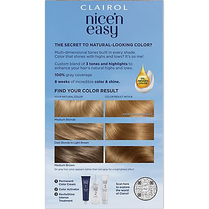 Clairol Nice N Easy Hair Color Permanent Medium Blonde 8 - Each - Image 5