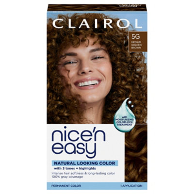 Clairol Nice N Easy Haircolor Permanent Medium Golden Brown 5G - Each