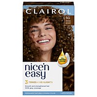 Clairol Nice N Easy Haircolor Permanent Medium Golden Brown 5G - Each - Image 2