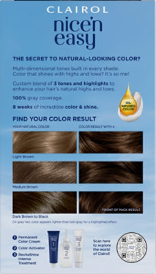 Clairol Nice N Easy Haircolor Permanent Dark Brown 4 - Each - Image 5