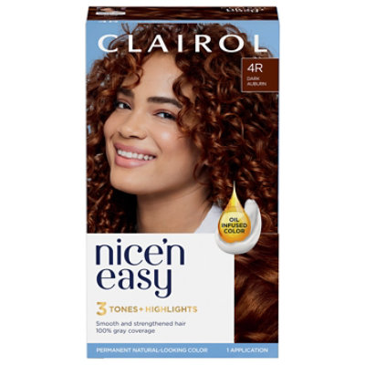 Clairol Nice N Easy Haircolor Permanent Dark Auburn 4R - Each - Image 3