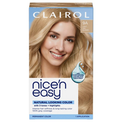 Clairol Nice N Easy Haircolor Permanent Light Ash Blonde 9A - Each