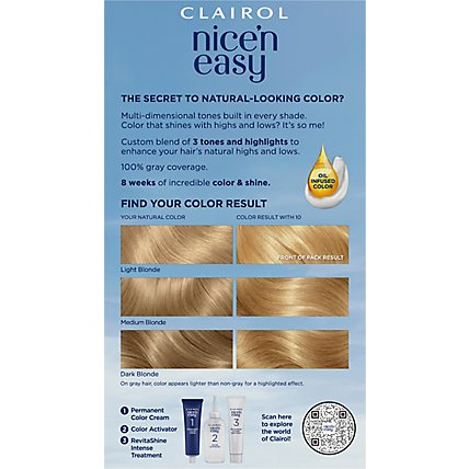 Clairol Nice N Easy Haircolor Permanent Extra Light Blonde 10 - Each - Image 5