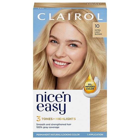 Clairol Nice N Easy Haircolor Permanent Extra Light Blonde 10 - Each
