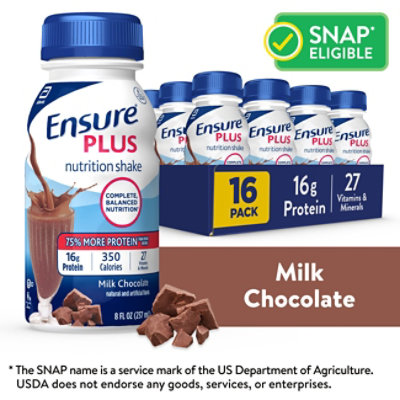 Ensure Plus Nutrition Shake Ready To Drink Milk Chocolate 16-8 Fl. Oz. - Image 1
