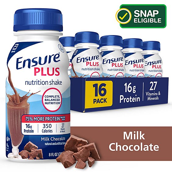 Ensure Plus Nutrition Shake Ready To Drink Milk Chocolate 16-8 Fl. Oz.