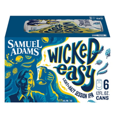 Samuel Adams Wicked Easy Beer Light & Hazy Lager - 6-12 Fl. Oz. - Image 3