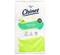 Chinet Napkins Dinner Classic White Wrapper - 40 Count