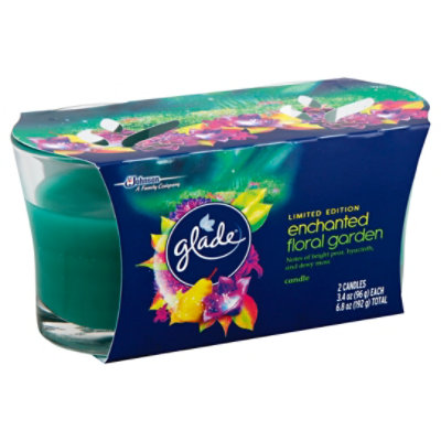 Glade Enchanted Floral Garden Candle Twin Twinpk - 3.4 Oz