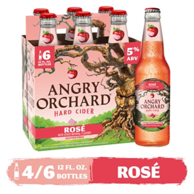 Angry Orchard Hard Cider Rose Bottles - 6-12 Fl. Oz. - Image 4