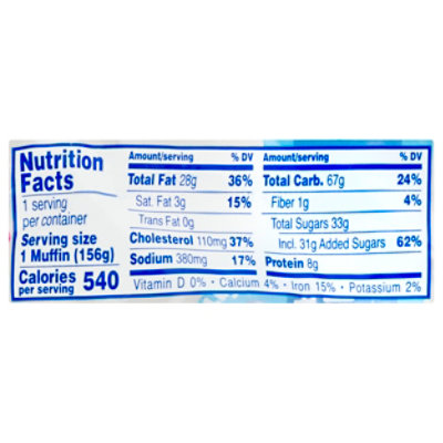 Hostess Jumbo Blueberry Muffin Single Serve - 5.5 Oz - Image 3