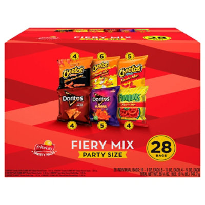 Frito Lay Fiery Mix Variety Pack, (Pack of 40)