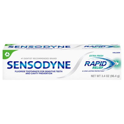 Sensodyne Toothpaste with Fluoride Rapid Relief Extra Fresh - 3.4 Oz - Image 2