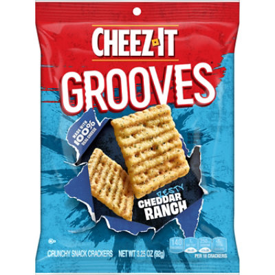Cheez-It Grooves Cheese Crackers Zesty Cheddar Ranch Crunchy Snack Crackers - 3.25 Oz - Image 4