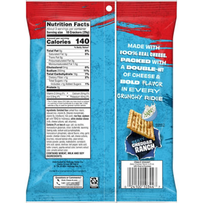 Cheez-It Grooves Cheese Crackers Zesty Cheddar Ranch Crunchy Snack Crackers - 3.25 Oz - Image 7