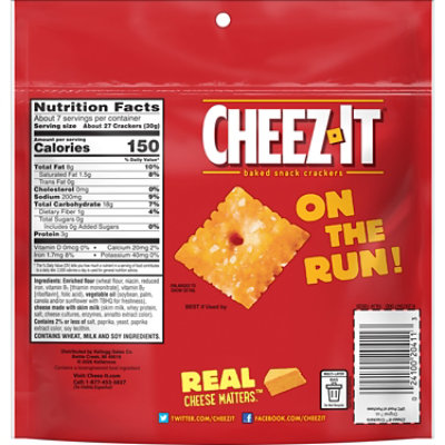 Cheez-It Cheese Crackers Original Baked Snack Crackers - 7 Oz - Image 7