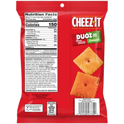 Cheez-It DUOZ Cheese Crackers Cheddar and Parmesan Baked Snack Crackers - 4.3 Oz - Image 7