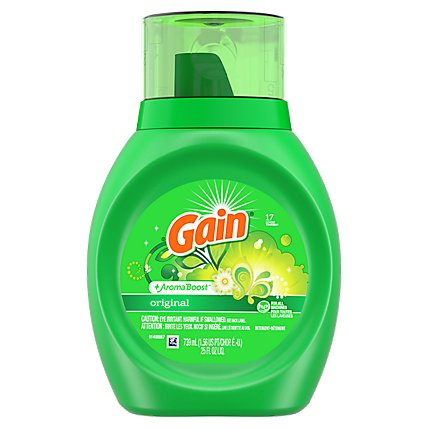 Gain Plus Aroma Boost HE Compatible Original Scent Liquid Laundry Detergent 17 Loads - 25 Fl. Oz. - Image 1