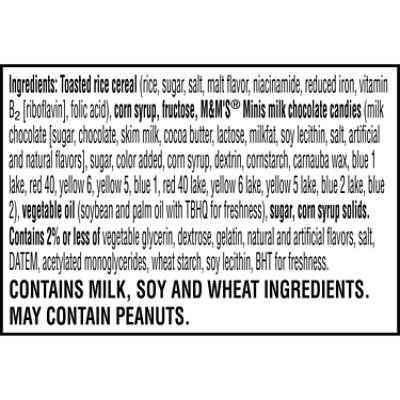 Rice Krispies Treats Marshmallow Snack Bar Kids Snacks M&Ms Minis - 2.1 Oz - Image 7
