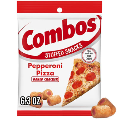 COMBOS Baked Snacks Cracker Pepperoni Pizza Bag - 6.3 Oz