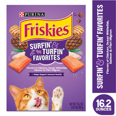 Friskies Surfin & Turfin Favorites Chicken Dry Cat Food Bag - 16.2 Oz ...
