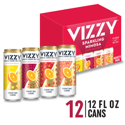 Vizzy Mimosa Hard Seltzer Variety Pack Hard Seltzer Beer 5% ABV Cans - 12-12 Fl. Oz. - Image 1