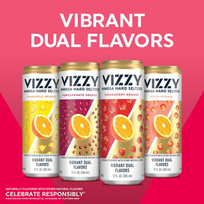 Vizzy Mimosa Hard Seltzer Variety Pack Hard Seltzer 5% ABV Cans - 12-12 Fl. Oz. - Image 2