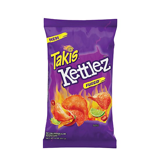 Takis Kettlez Fuego Hot Chili Pepper & Lime Kettle Potato Chips - 8 Oz