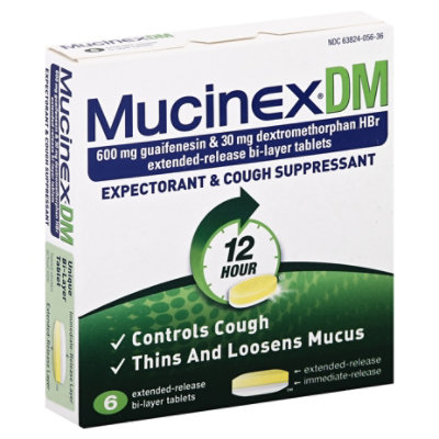 Mucinex DM Expectorant & Cough Suppressant 12 Hours Relief Extended ...