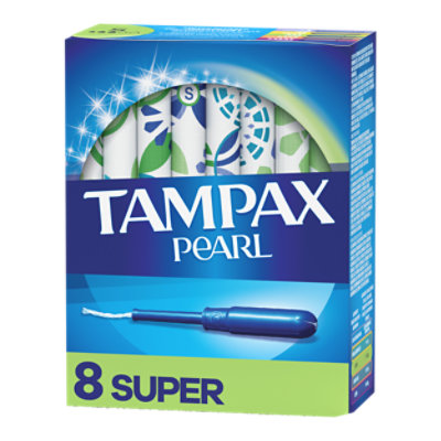 Tampax Pearl Super Absorbency Unscented Tampons - 8 Count - Image 1