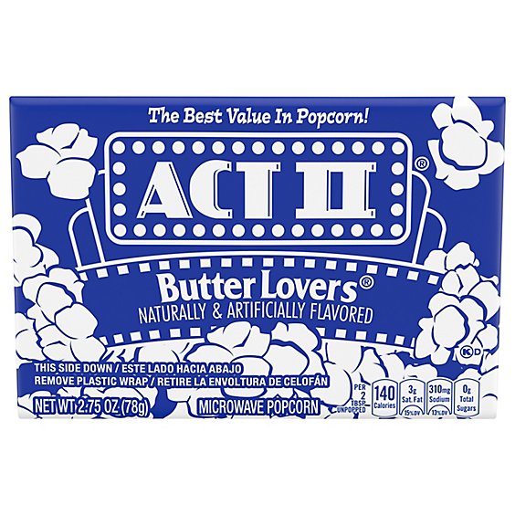 Act II Butter Lover Popcn - 2.75 Oz